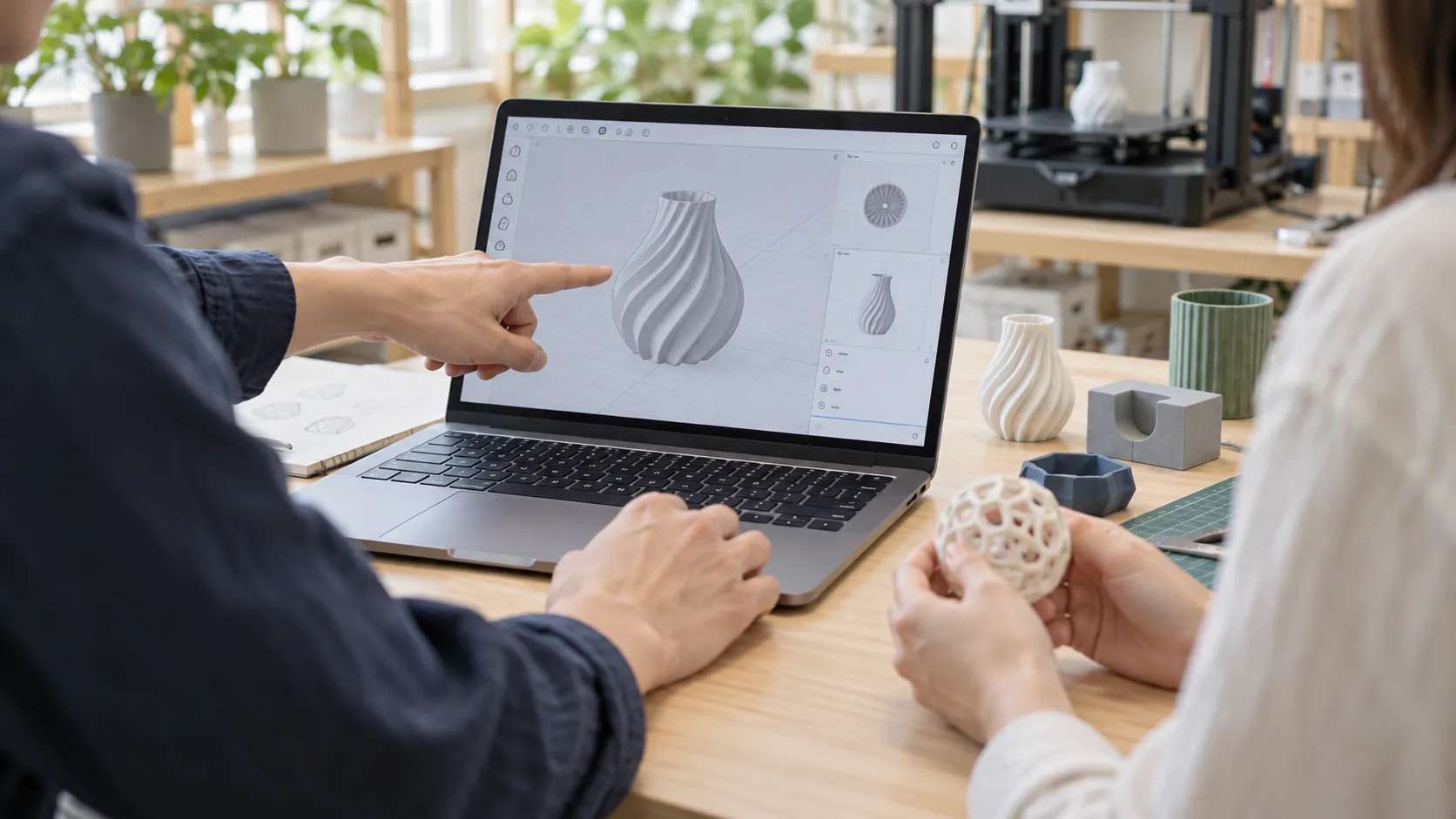 講座で3D制作を学ぶ様子のイメージ